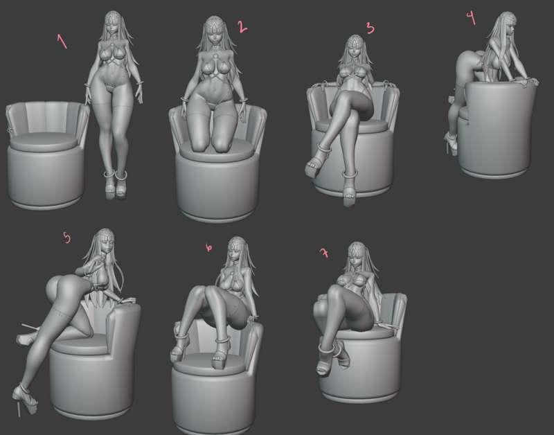 Possible poses for Tharja