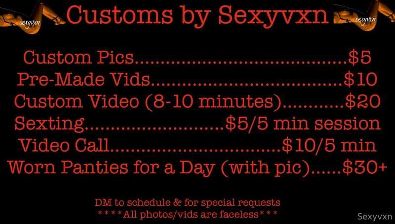 Hey Babes 💋Did you know I offer customs? Check out my menu a..