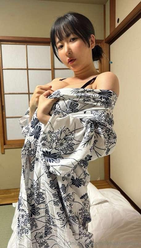 Shooting in yukata☺️❣️ It's getting real cold in Japan, so I..