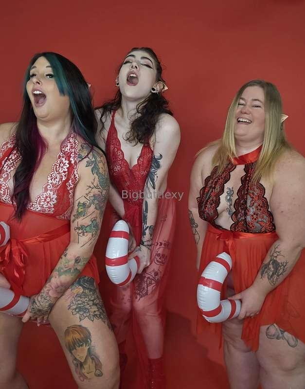 We are looking for a big candy cane to ride and play with! D..