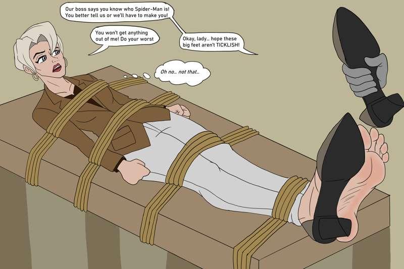 Aunt May interrogation [Lineart and colors][Commission]
