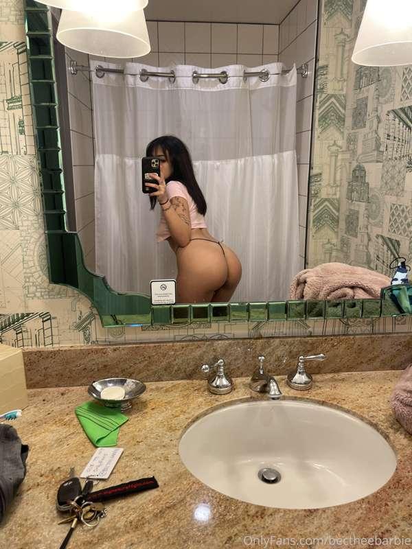U bending me over the sink?