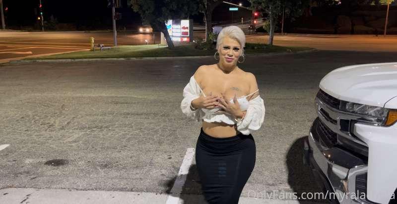 Beginning the Weekend 🎉topless at the Gas station