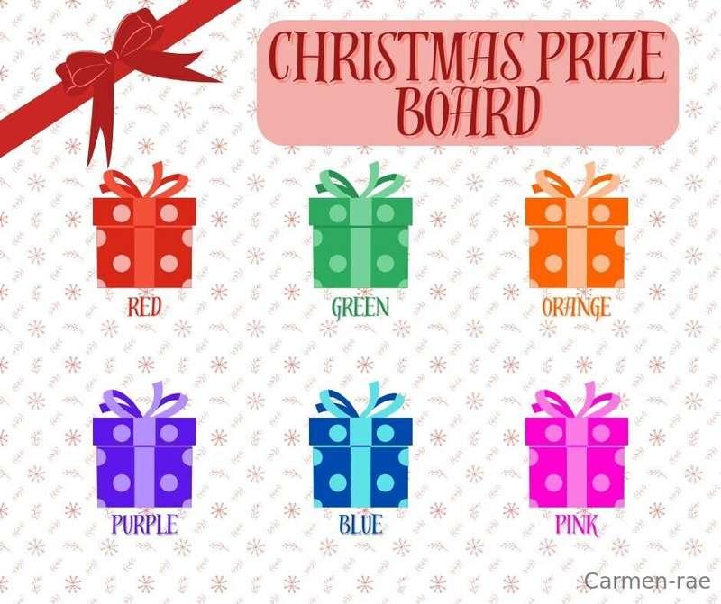 Here is your Christmas prize board! Complete a game, send it..