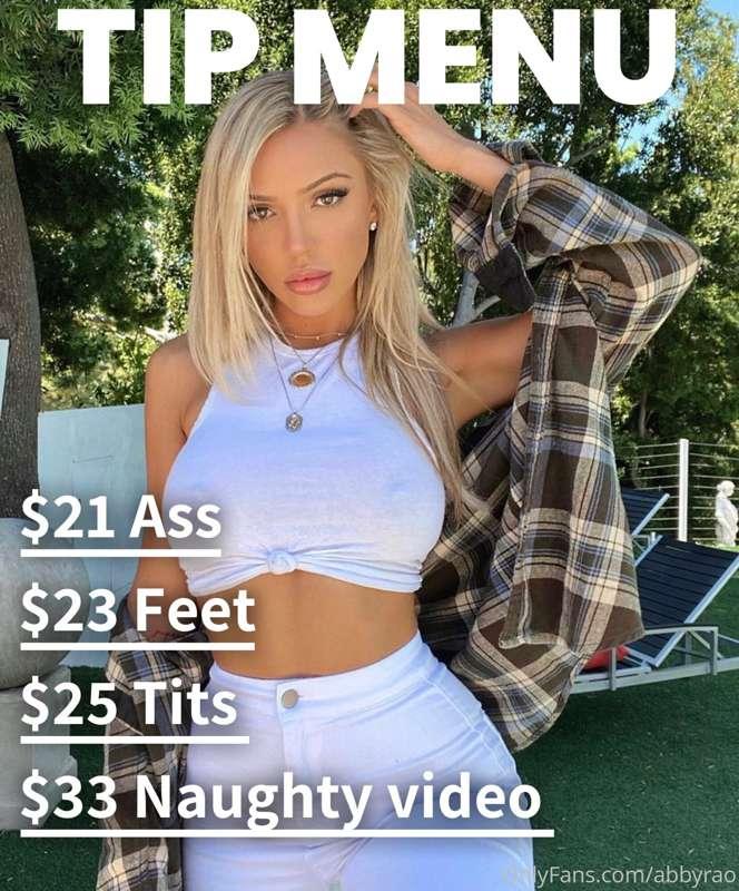 BRAND NEW TIP MENU IS LIVE 👀👀👀👀