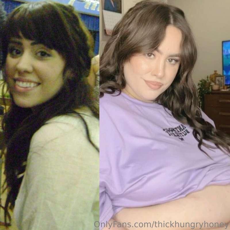 I found a couple of old photos and I had to do face before a..