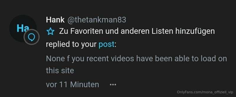 do others have the problem?  The videos are running for me.