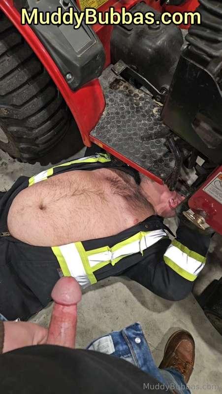 Tractor work turns into cock work