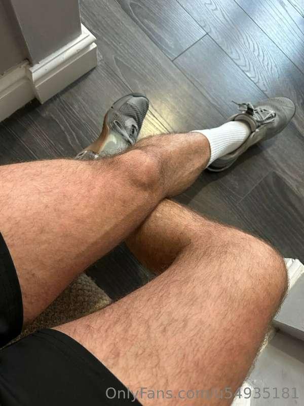 Stairway to heaven after a sweaty workout.. a trainers, sock..