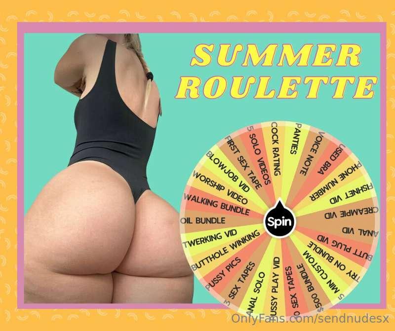 ***PLAY SUMMER ROULETTE WITH ME💕☀️👙***

So many good prizes ..