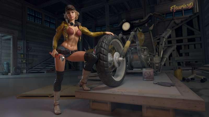 Cindy And The Motorbike (SFW)