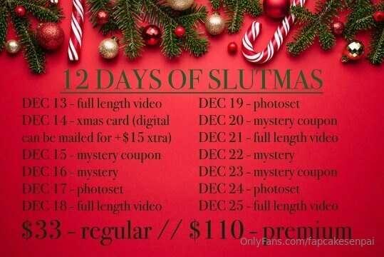 introducing my 12 days of slutmas advent calendar! if you'd ..