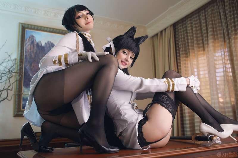 Atago and Takao cosplay with the wonderful Mikomi Hokina!