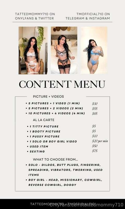 Updated content menu ✨