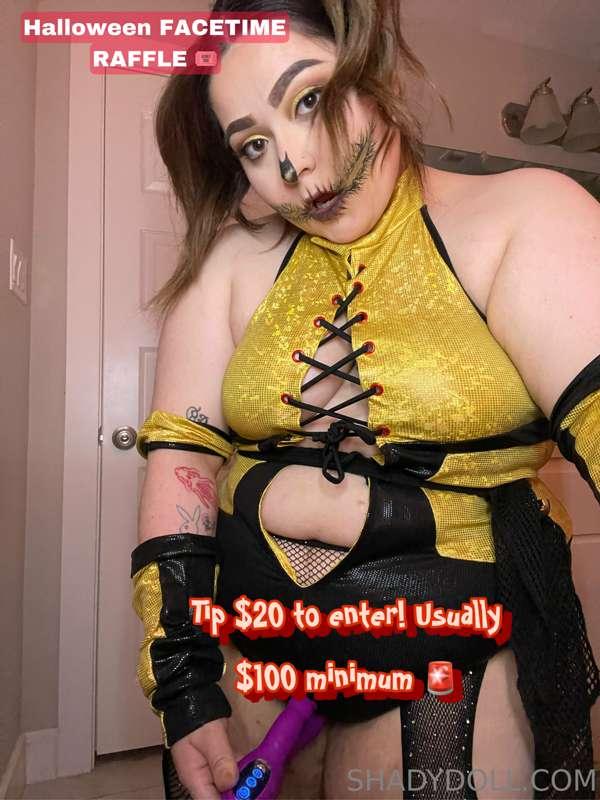 ## OCTOBER HALLOWEEN FACETIME RAFFLE! 🎃📲🎥
#### Tip $20 to en..