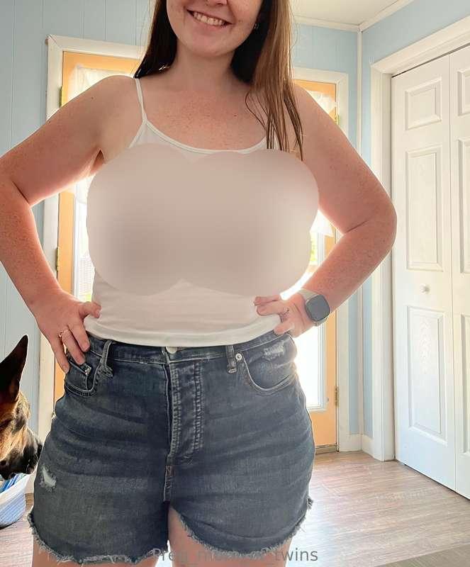 What do you think happened when my white tank top got wet?! ..