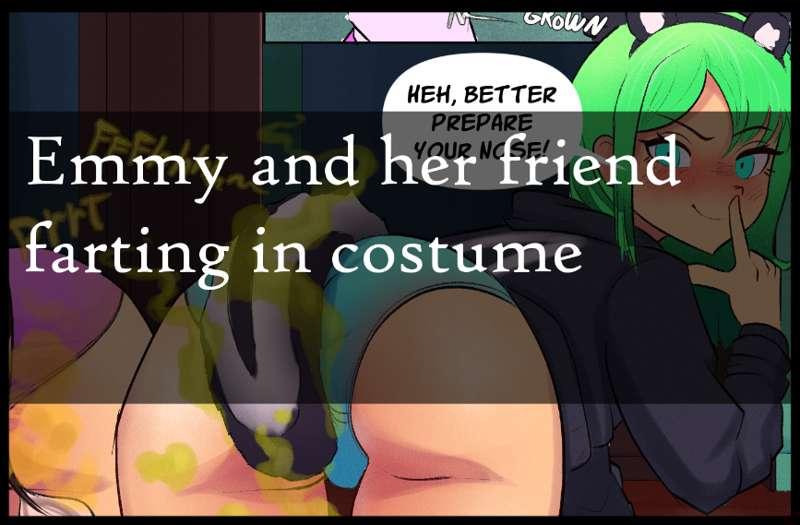 Request: Emmy and her friend in halloween costumes
