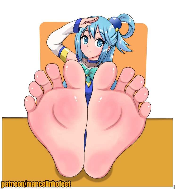 Aqua (Konosuba) Socks and Feet