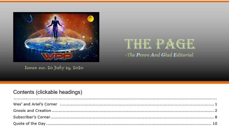 Newsletter, THE PAGE, no. 20 Released and Attached!