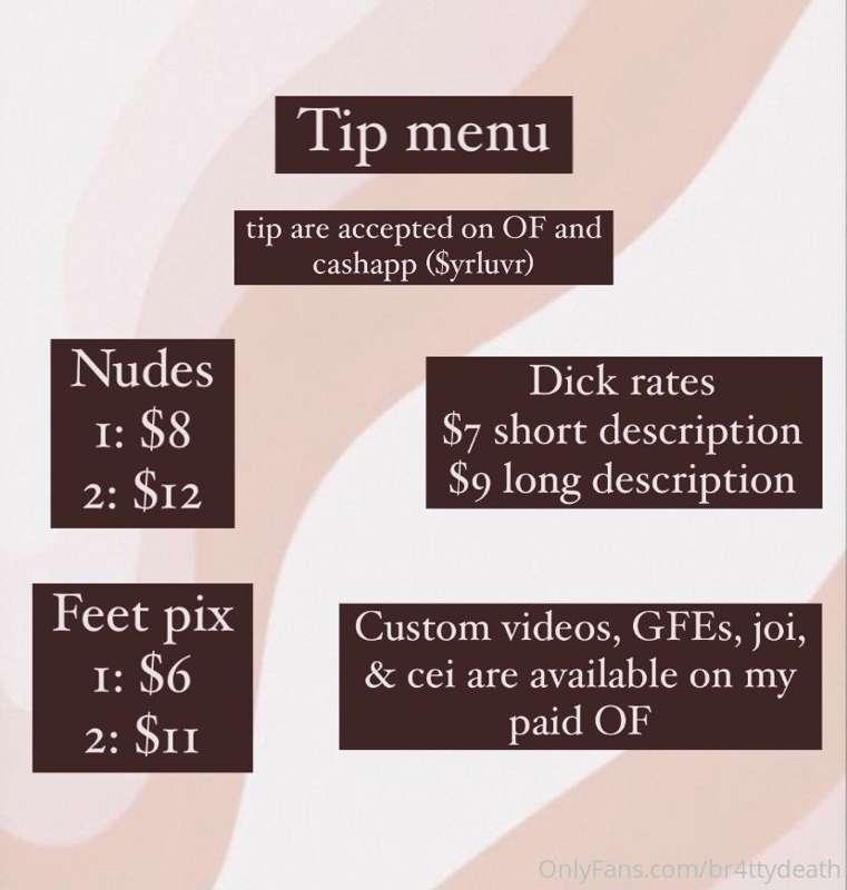 tip menu!!