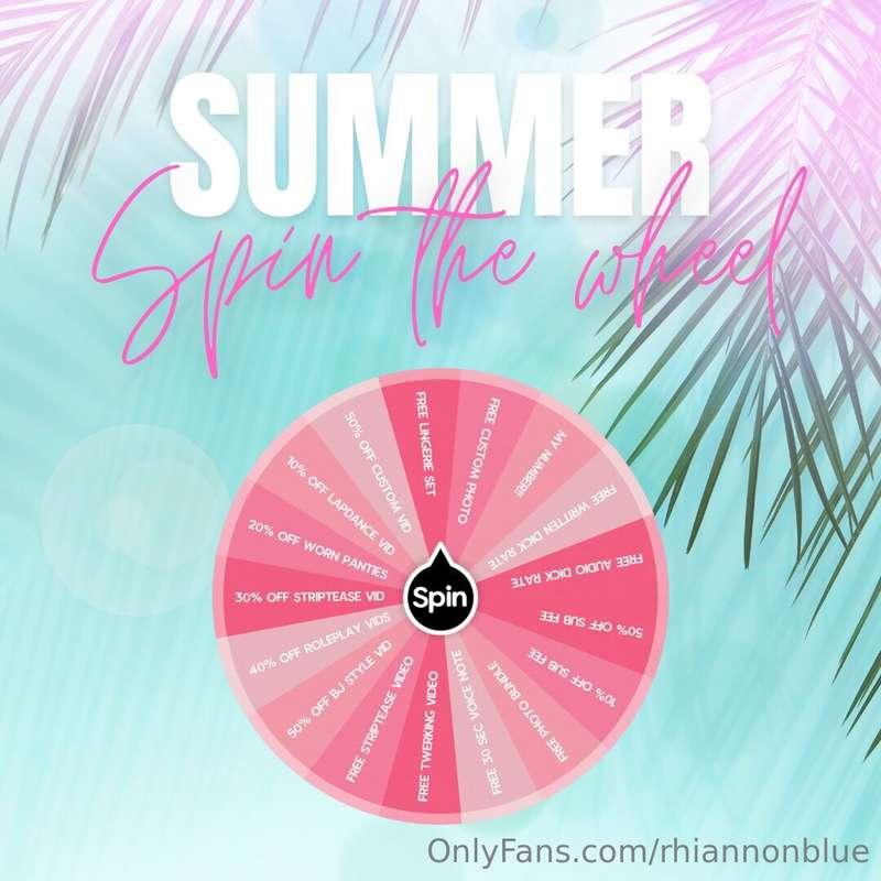 🌴☀️ ***SUMMER SPIN THE WHEEL*** ☀️🌴   Here is my **BRAND NEW..