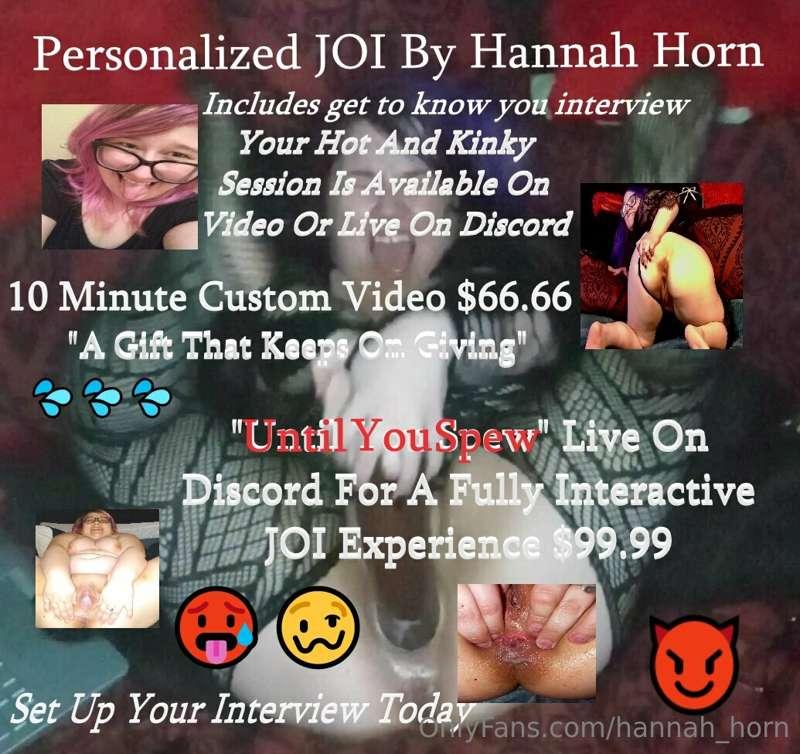 Personalized JOI Now Available - Live On Discord Or On Video