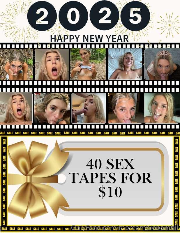 40 sex tapes for $10! Happy fucking new year! 🖤🥂