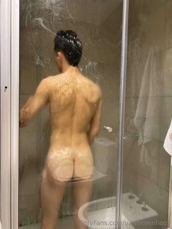 POV you open the bathroom door and I’m using your shower