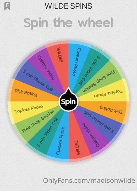 🔥WILDE SPINS🔥
Tip this post or any one of my posts and DM me..