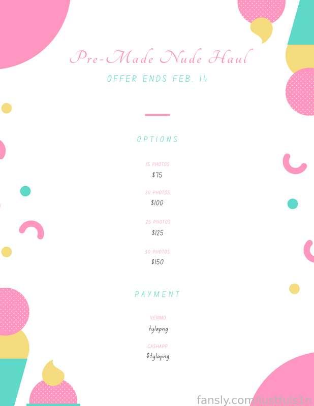 I am running another haul that expires FEBRUARY 14TH! Go get some nudes!