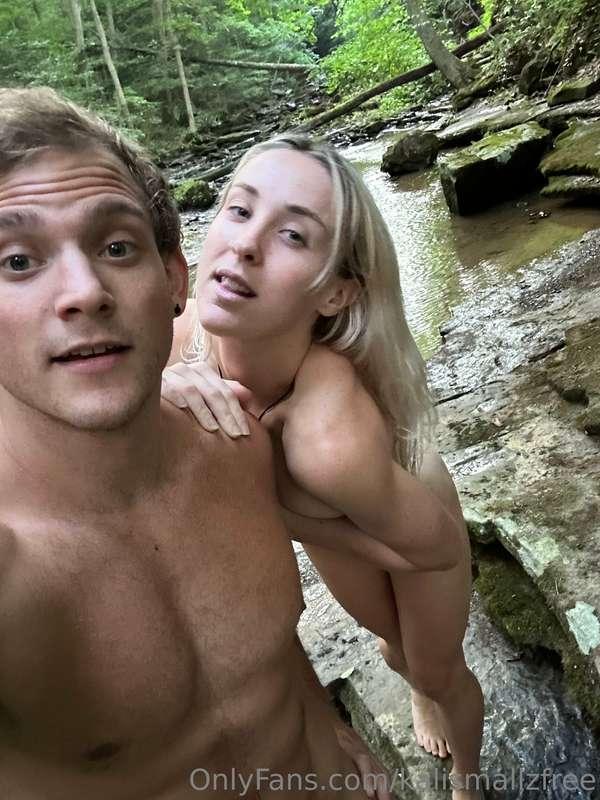 Watch me get fucked on top of a waterfall we found hiking 💦 ..