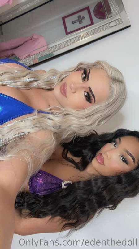 Two dolls are ready to play tonight 💋💕 Can you keep up with ..