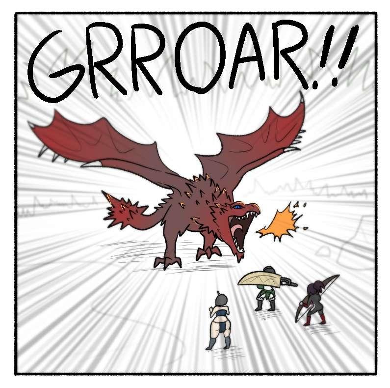 Just a lil "Monster Hunter" silly doodle comic