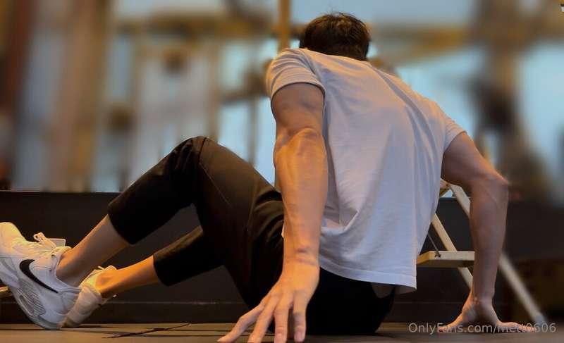 This is a picture of me from behind, sitting during a traini..