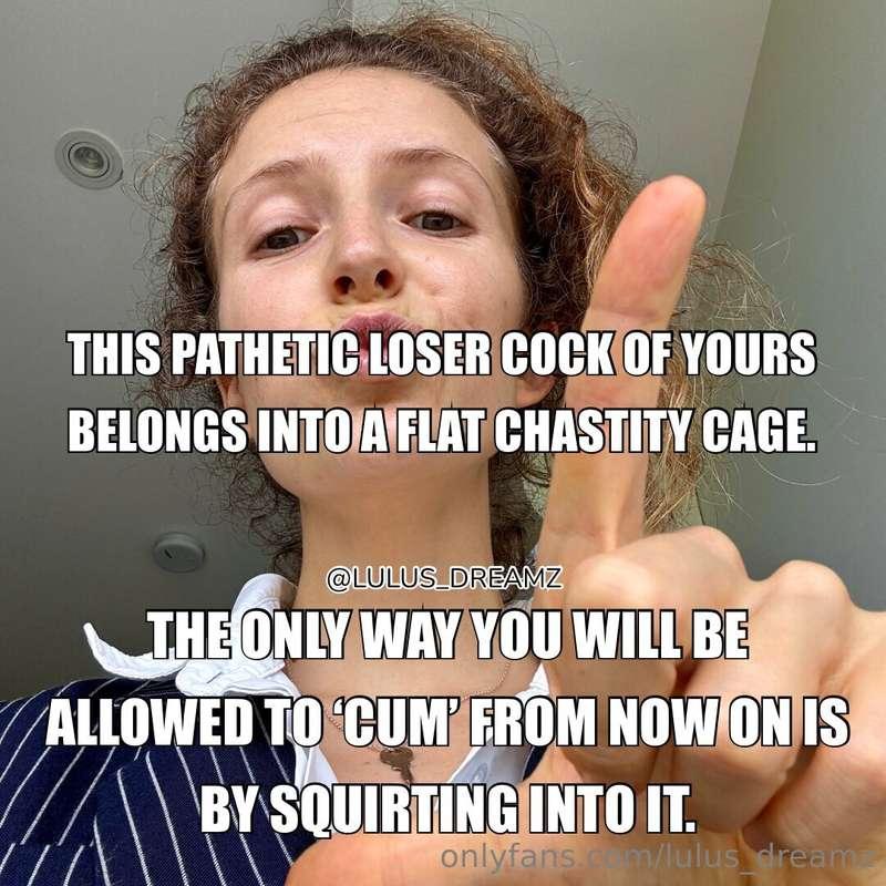 We both know that your pathetic loser cock permanently belon..