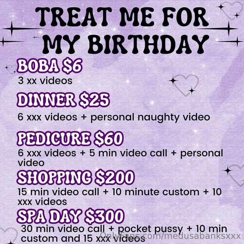 ## 🧋🎂TREAT ME FOR MY BIRTHDAY🧋🎂 every tip gets treated!🎊 you..