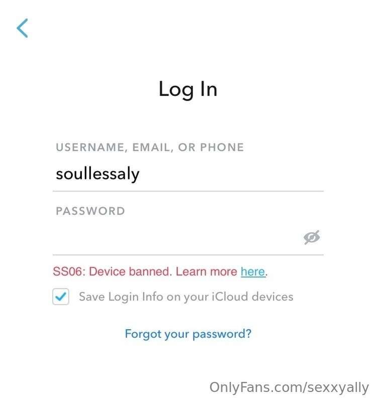 Snapchat banned me ugh