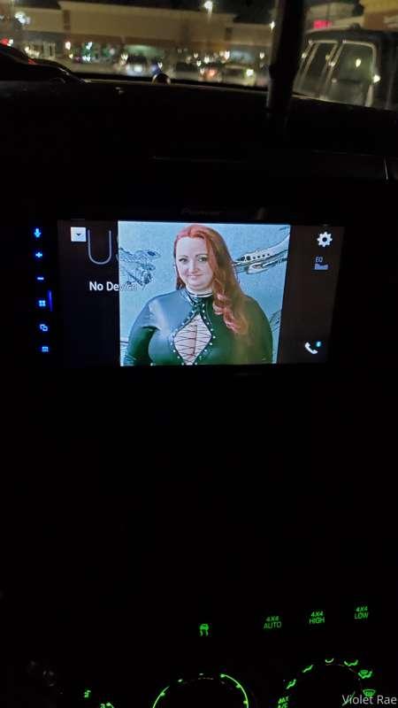 One of my loyal subbies put a photo of me on his truck's rad..