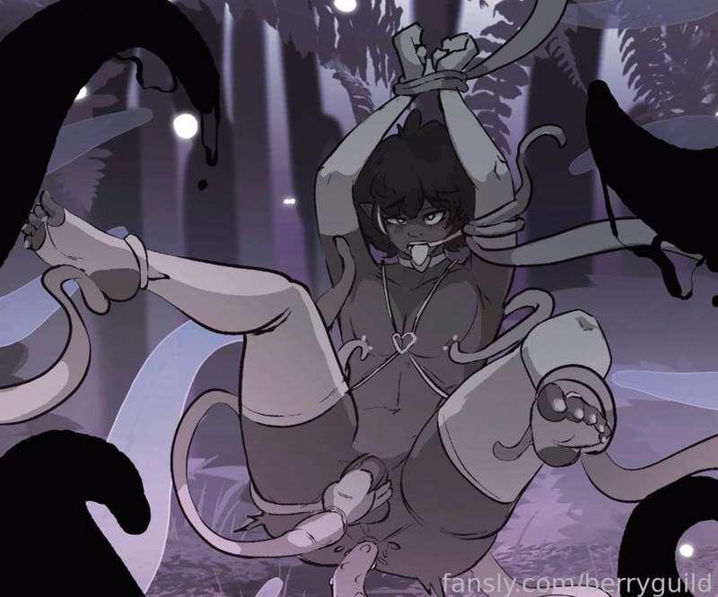 New project coming! Elf Berry had a fuck session with this tentacle monster. What a naughty slut~!💖🥵🦑#gay #gooning #tentacles #nsfw #femboy #elf #hentai