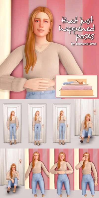 "That Just Happened” Pose Pack by Banana-Sims