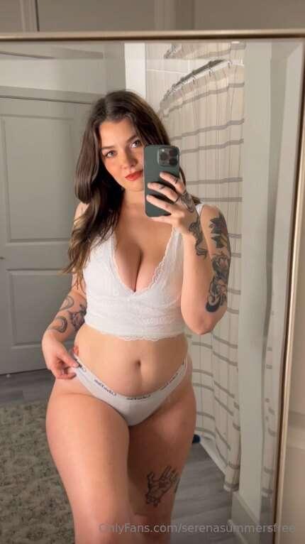 Dark thoughts laced in white lingerie 😈💓