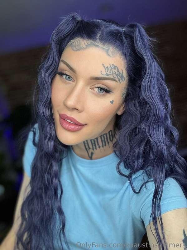 Caught me with my purple hair and soft smile...what would it..