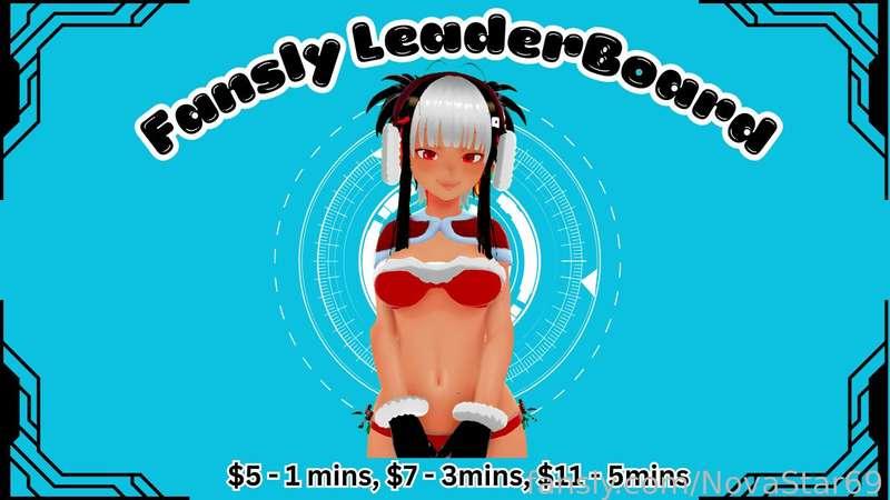 Hey Huns🎄🎄🎄🎄

You guys may have heard about the Fansly’s Leaderboard Competition where the top earners for all of December can win a variety of cash prizes and i have decide to join the competition

I would be so happy the get up there on ther leaderboard &lt;3 As a reward, 
$5 = 1 mins , $7 = 3mins, $11 -5mins and ect dm for the extra price 

this will be happening from 10th - 31ths

Please us this post to tip so you can get your own personal audio that will be sent into you dms love! This offer does not include regular subscription purchases/renewals. 

if you have any question please dm me

I’m excited to send y'all some naughty audio just for you. ^_^

#audio #vtuber #lewdtuber #leaderboard #ASMR #ERP