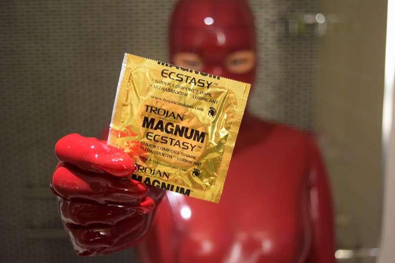 050 - Red Shower Condom Hood (Part 7)