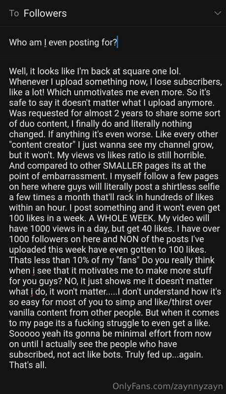 This message DOESNT apply to like 50 of you...Trust me, you ..