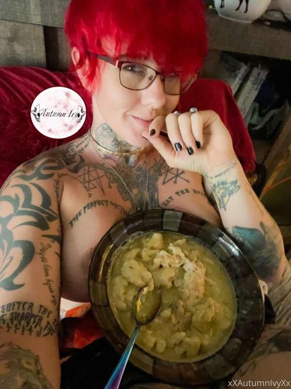 Good morning- I made dumplings, they’re not super healthy.. ..