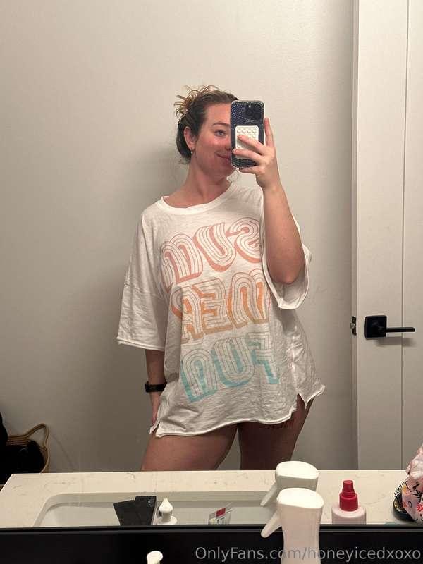 Oversized tshirt for the win :) just sent what I look like u..