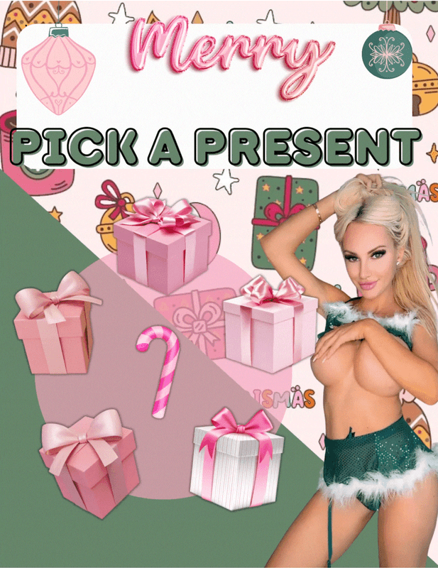 🎁 PICK A PRESENT 🎁 GAME is here 🎊

𝐓𝐈𝐏 &amp; 𝐏𝐈𝐂𝐊 𝐀 𝐏𝐑𝐄𝐒𝐄𝐍𝐓 &amp; 𝐖𝐈𝐍 𝐁𝐈𝐆! 🎉🎉 WHAT'S INSIDE EACH PRESENT? 😳 that's a surprise...you have to play to find out 😈 do you dare to test your luck? Give it a go!

💎💰TIP, PICK, WIN🎁🎉

1 Pick - $15 - 2 Picks - $30 - 3 Picks - $40

📲CHECK YOUR MESSAGES AFTER YOU TIP! I'LL HAVE SOMETHING SPECIAL FOR YOU😉
#fyp #game #present #xmas #prizes