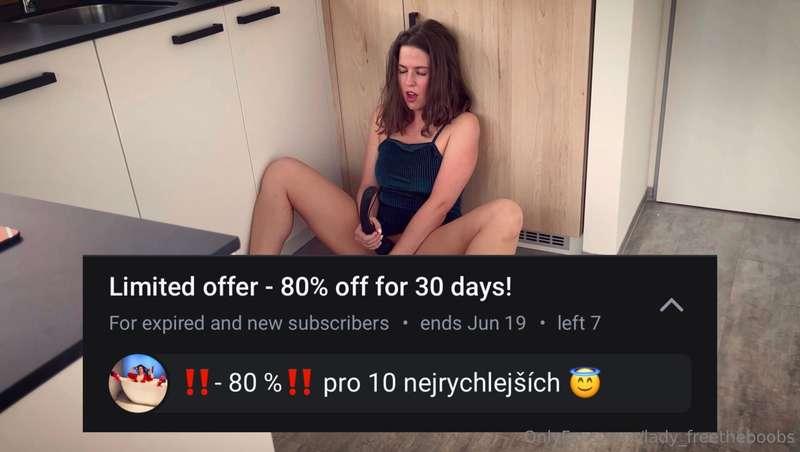 80 % sleva na můj VIP @lady_freetheboobs_vip pro 10 nejrychl..