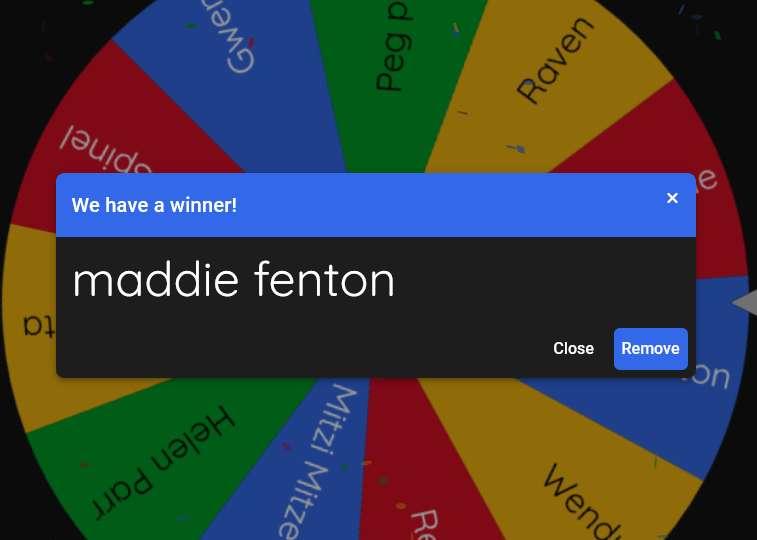 Raffle2 Winners